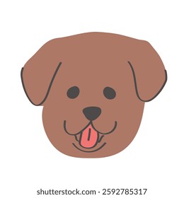 Stylish and cute Labrador retriever icon illustration