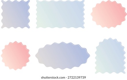 Stylish and cute wavy frame set