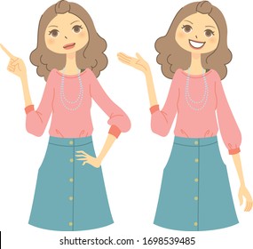 A stylish and cute woman who will guide you with a smile