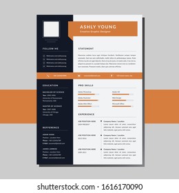 Stylish CV Resume template sample