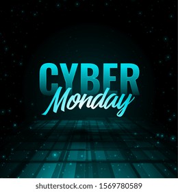 stylish cyber monday 3d effect background design