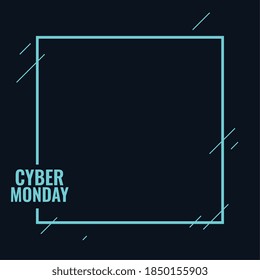 Stylish cyber monday tech background for discount