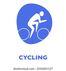 Stylish cycling icon, perfect for sports branding, event promotions, apparel, and fitness materials, symbolizing speed and active lifestyle.