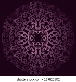 Stylish damask ornamental round lace