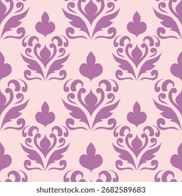 Padrão de damasco elegante com formas ornamentais contemporâneas, ótimo para impressões digitais, têxteis de moda e decoração elegante.