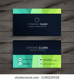 stylish dark business card design