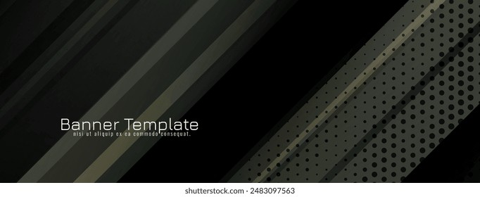 Elegante Vector de diseño de Anuncio de patrón de rayas de color oscuro