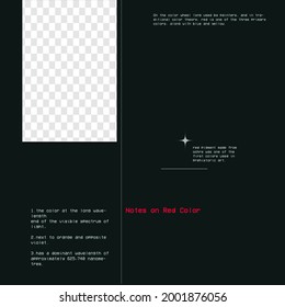 Stylish Dark Frame with Notes On Dark Background and Spot for Your Content. Simple Square Template For Social Media Post. Vector illustration