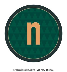 Stylish Dark Green Circular Design with Geometric Pattern