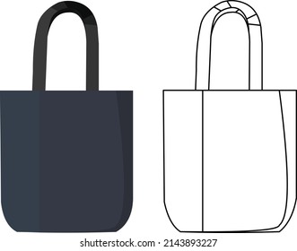 stylish dark shopper shopping bag