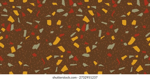 Padrão sem emenda elegante do mármore escuro de Terrazzo para o projeto interior, a impressão têxtil e o projeto de superfície