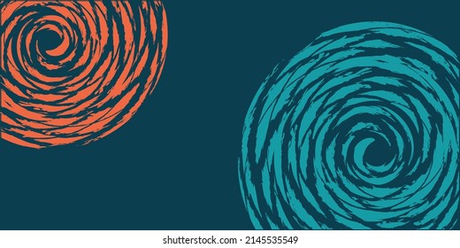 Elegante fondo vectorial oscuro con elementos espirales de color