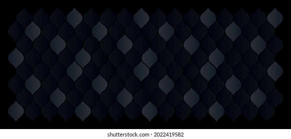 Stylish dark vector illustration with big decorative drops. Design layout cover for your business. Creative geometric background with gradient shapes.