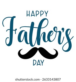 Stylish Father’s Day typography with a playful mustache icon. Clean and simple design perfect for Father’s Day social posts, printable cards, and DIY crafts.