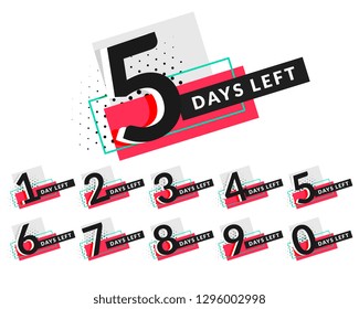 stylish days countdown timer design