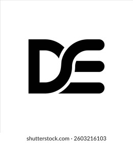 Stylish DE or ED Flat Typography Logo Design
