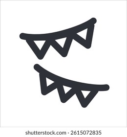 A stylish decoration icon to add elegance to party, holiday, or event-themed designs, perfect for festive and celebratory designs.