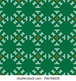 Stylish decorative green fabric pattern