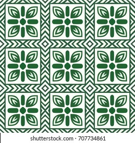 Stylish decorative green pattern