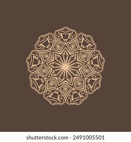 Stylish decorative mandala design background vector