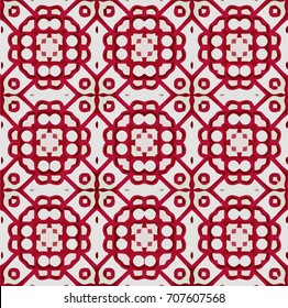 Stylish decorative red embroidery pattern