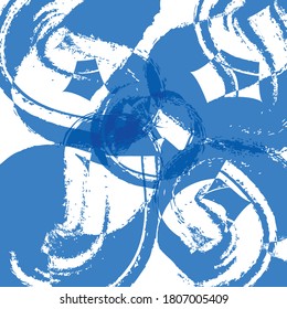 Stylish Deep Blue Water Color Modern Background Design