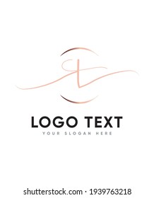 A stylish and delicate script letter type T logo template, Vector logo for business and company identity 