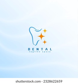 stylish dental care tooth logo business template vector 