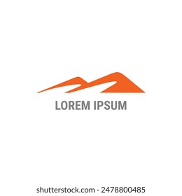 stylish desert mountain logo design