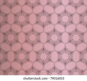 Stylish design with seamless black lace on an (editable) pink background