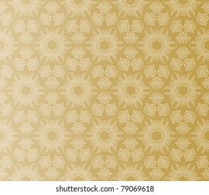 Stylish design with seamless lace on an (editable) gold background