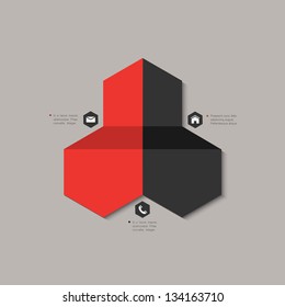Stylish design template for infographics, website templates and graphic business design. Vector EPS10