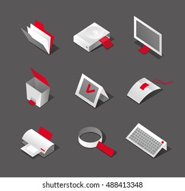 Stylish desktop graphic icons