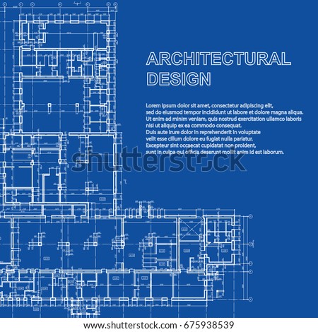 Stylish Detailed Architectural Plan Vector Building Blueprint Modern Abstract Background Stylish Detailed Architectural Plan Vector Building Blueprint Modern Abstract Background