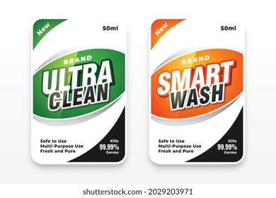 Stylish Detergent Label Design For Your Business