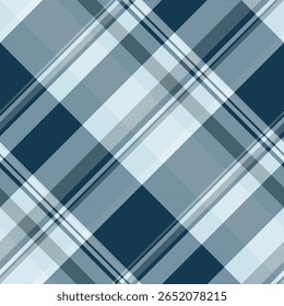 Elegante patrón de cuadros diagonales en azules y blancos frescos.  Perfecto para el diseño textil, fondos de Sitio web o proyectos de moda.