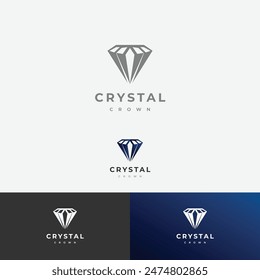 Diseño elegante del logotipo del diamante | Totalmente personalizable | Calidad de Premium