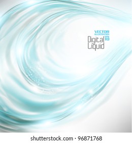 stylish digital flowing liquid design