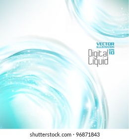 stylish digital flowing liquid design