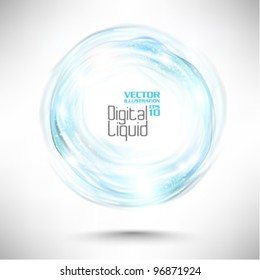 stylish digital flowing liquid design