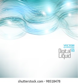 stylish digital flowing liquid design