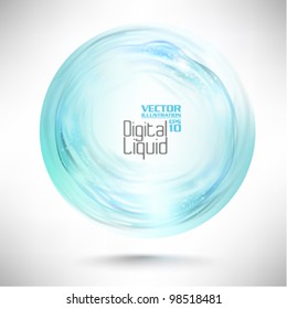 stylish digital flowing liquid design