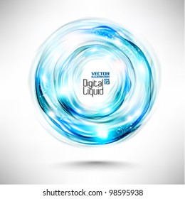 stylish digital flowing liquid design