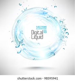 stylish digital flowing liquid design