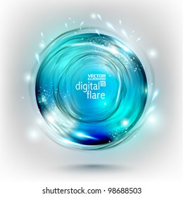stylish digital flowing liquid design