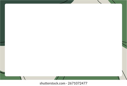 Stylish digital frame featuring natural green tones and fluid abstract patterns. Ideal for invitations, social media posts, and elegant presentations.