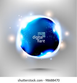 stylish digital neon flare design