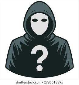 Stylish digital portrait of unknown person anonymous pictogram notice marker displayed on a simple white backdrop