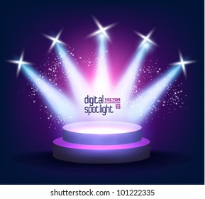 stylish digital spotlight vector design