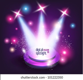 stylish digital spotlight vector design